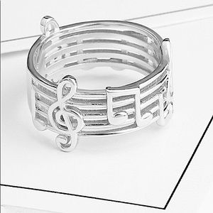 🎵Sterling Silver Musical Note Ring 🎶 Size 10